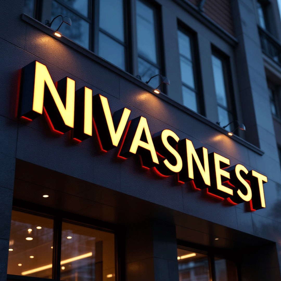 Illuminated LED sign installation